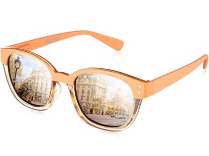 Leafael Polarized Sunglasses Women's Trendy Two Tone Design, UV400 100% Protection, Retro Square Frame, Lifestyle & Active