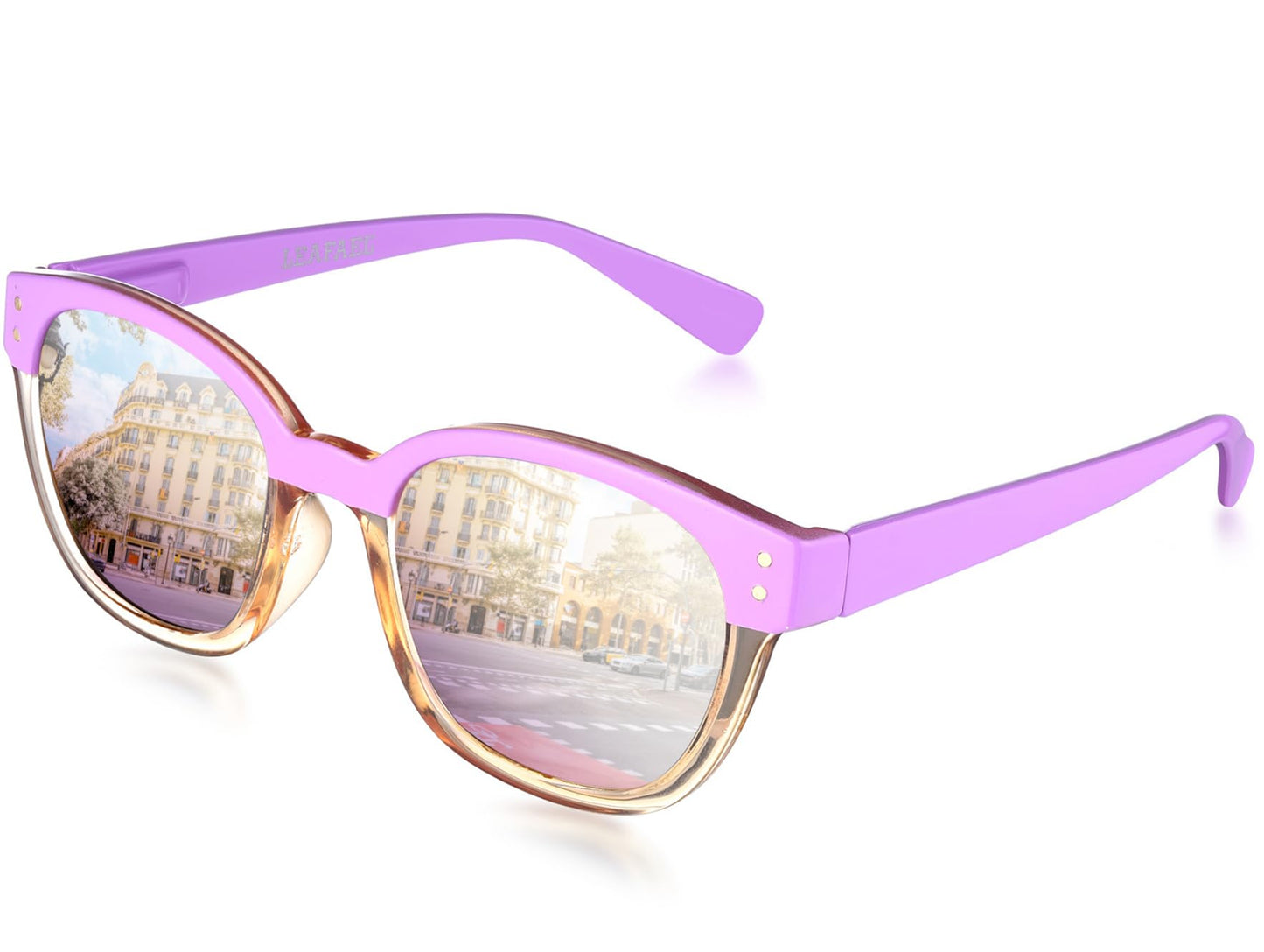 Leafael Polarized Sunglasses Women's Trendy Two Tone Design, UV400 100% Protection, Retro Square Frame, Lifestyle & Active