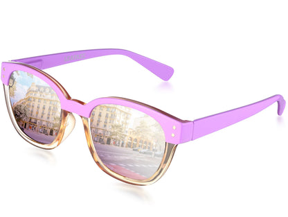 Leafael Polarized Sunglasses Women's Trendy Two Tone Design, UV400 100% Protection, Retro Square Frame, Lifestyle & Active