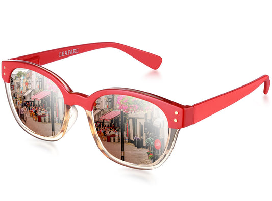 Leafael Polarized Sunglasses Women's Trendy Two Tone Design, UV400 100% Protection, Retro Square Frame, Lifestyle & Active