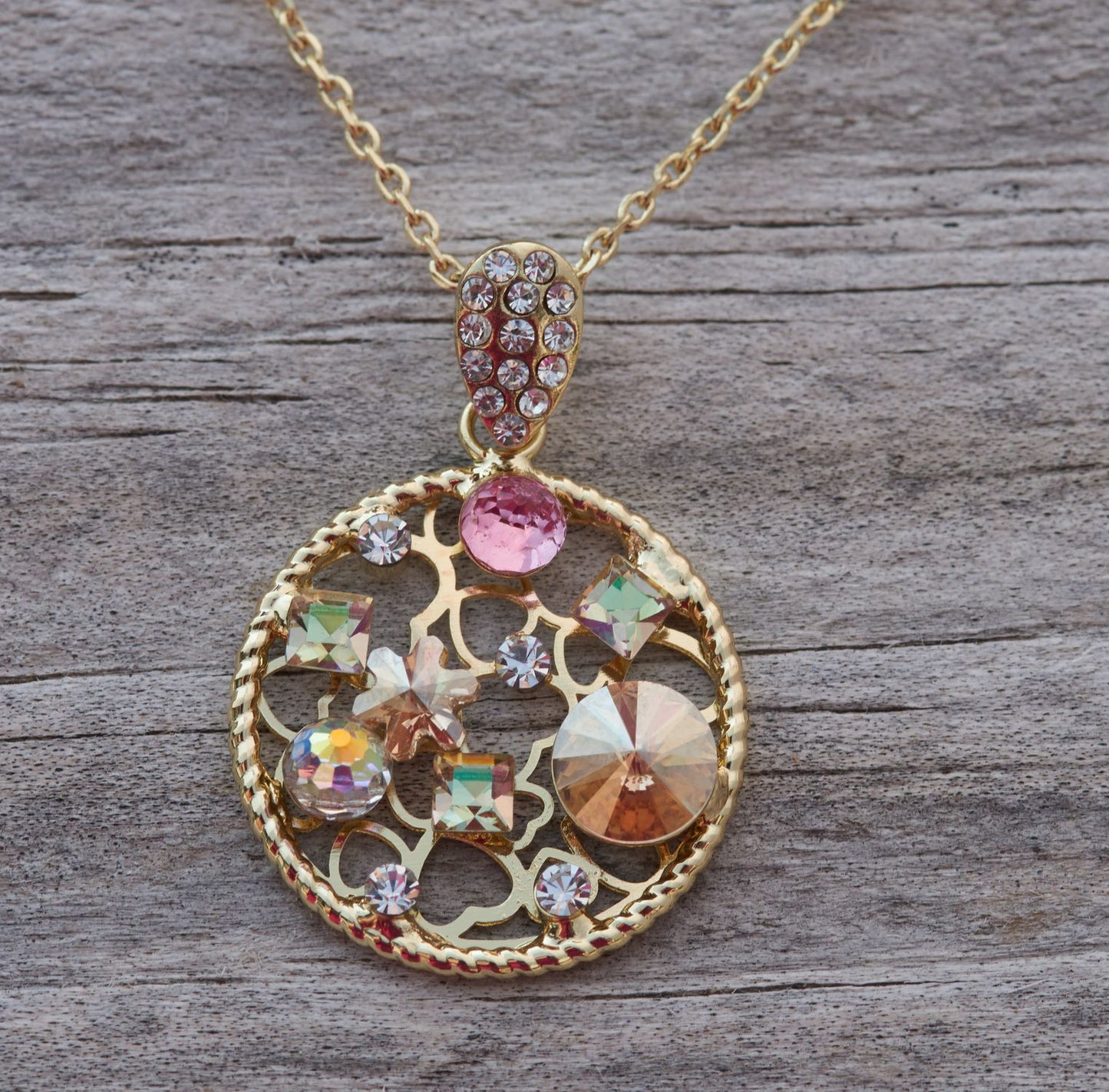 Secret Garden Crystal Pendant Necklace