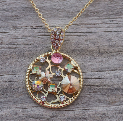Secret Garden Crystal Pendant Necklace