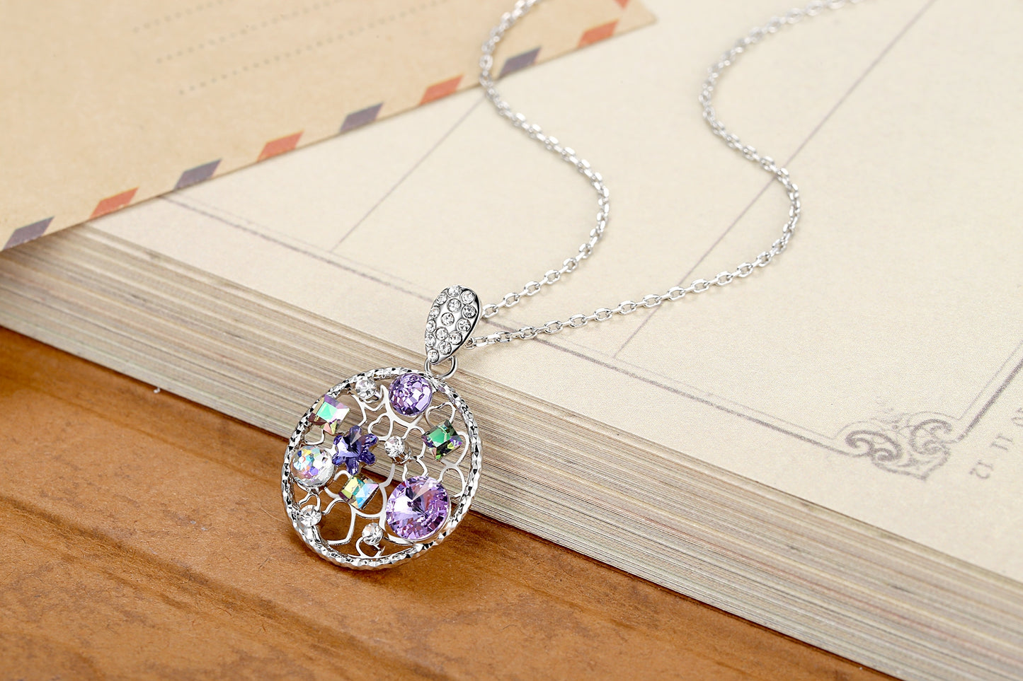 Secret Garden Crystal Pendant Necklace