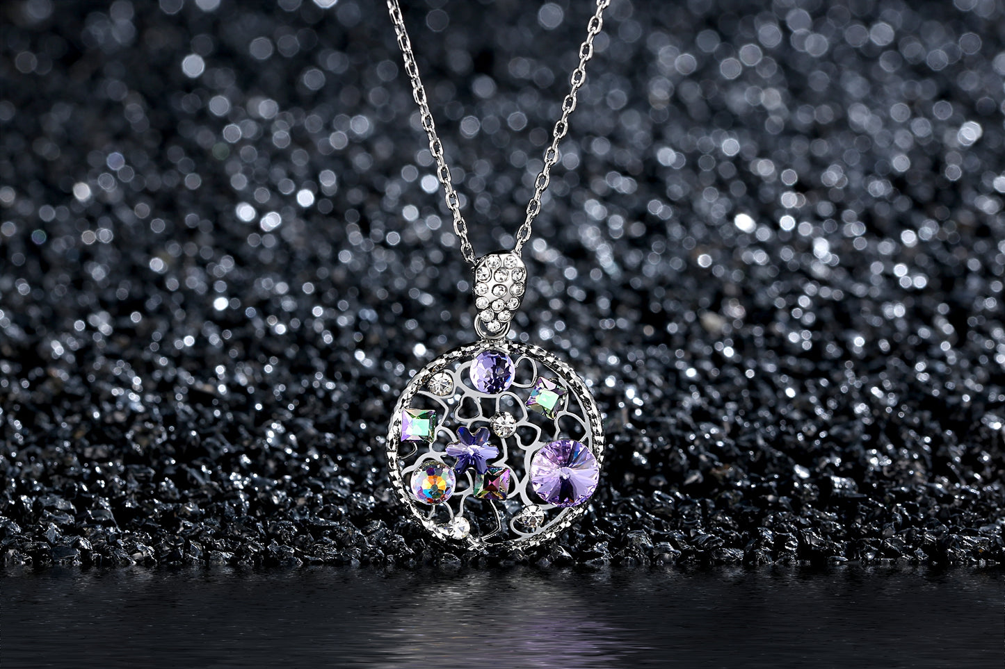 Secret Garden Crystal Pendant Necklace