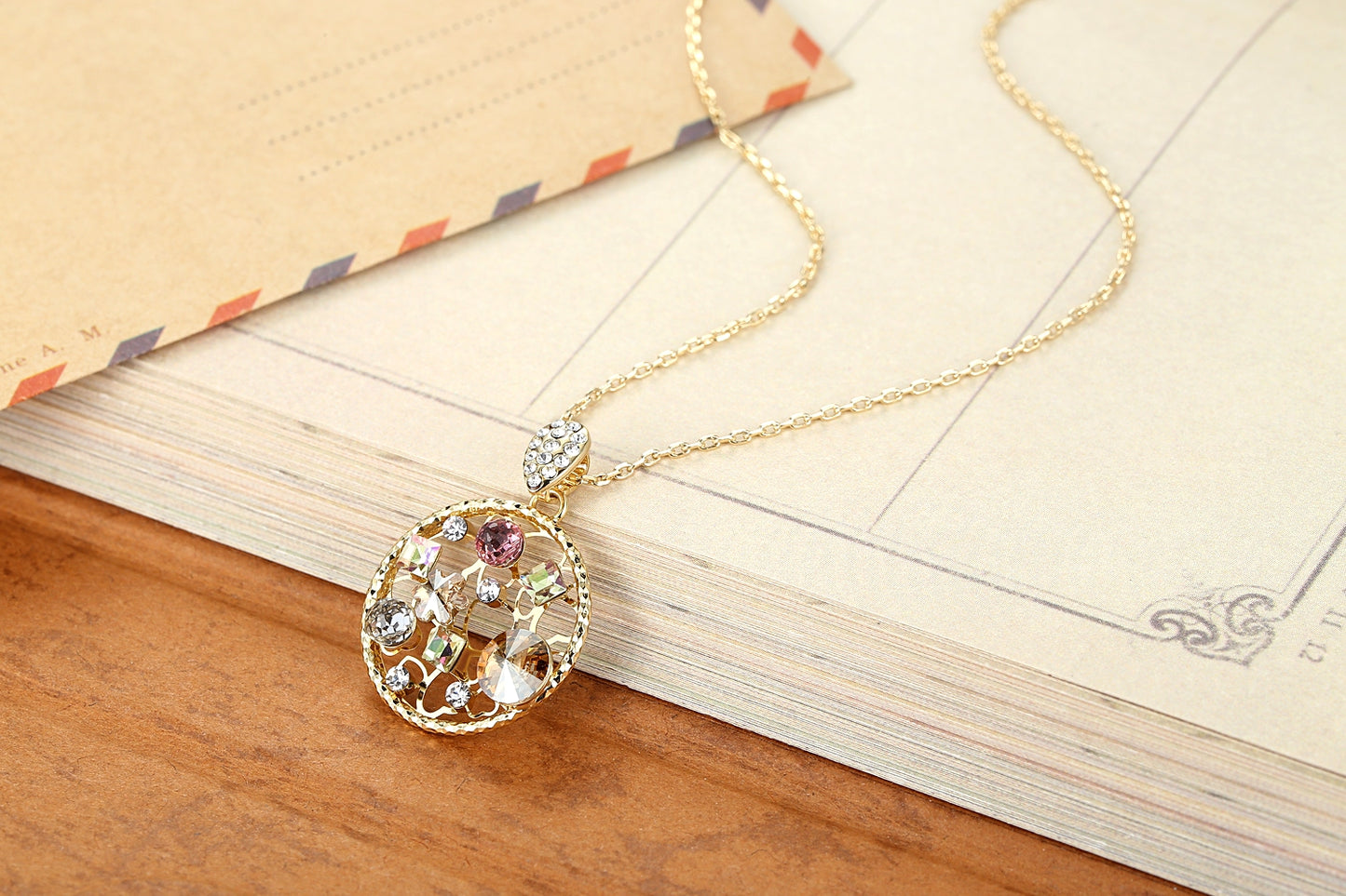 Secret Garden Crystal Pendant Necklace