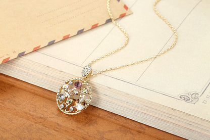 Secret Garden Crystal Pendant Necklace